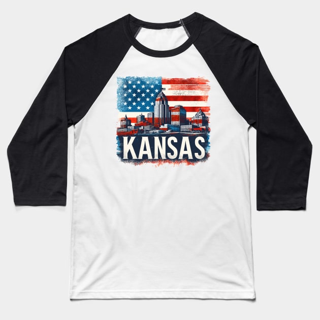 Kansas City Baseball T-Shirt by Vehicles-Art